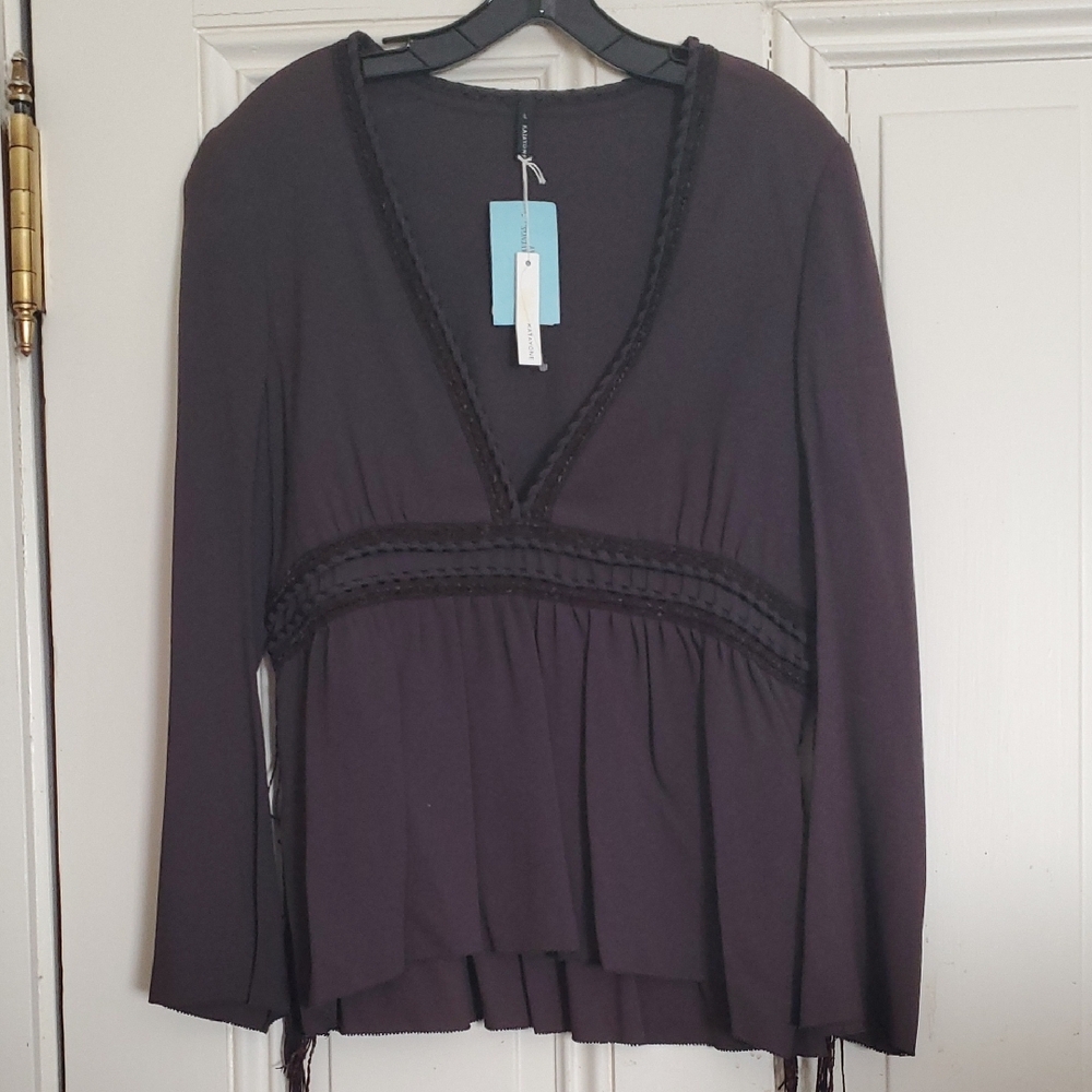 Nwt Katayone Adeli Elegant Black Women's Top